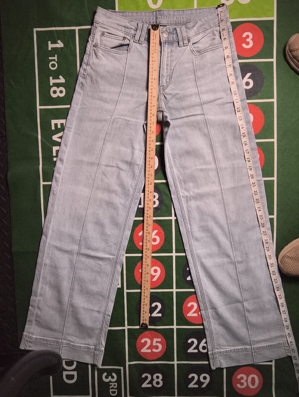 American Eagle Light Wash Flare Jeans Size 2 X-Long - Picture 7 of 14